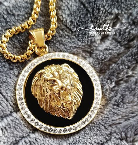 mens replica versace jewelry|authentic Versace lion necklace.